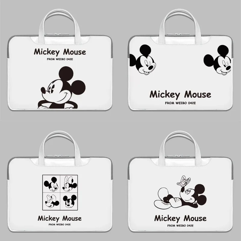 

Disney Anime Mickey Mouse Laptop Bag Cute Large Capacity Tablet Organizer Cartoon Handbag Laptop Case 12in 13in 14in 16in Gift