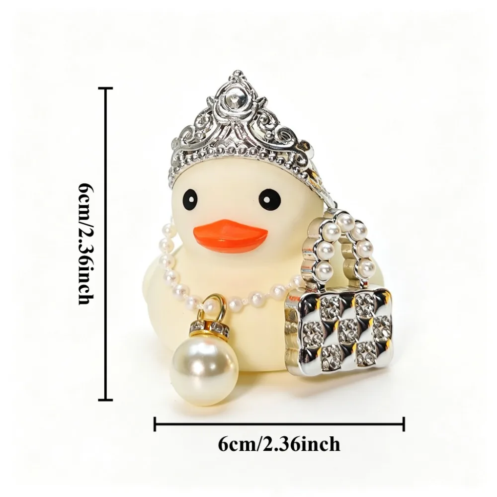Dress Up Duck Auto Dashboard Ornament DIY Assembly Decor Set with Sunglasses Crown Home Tabletop Display Decoration for Car