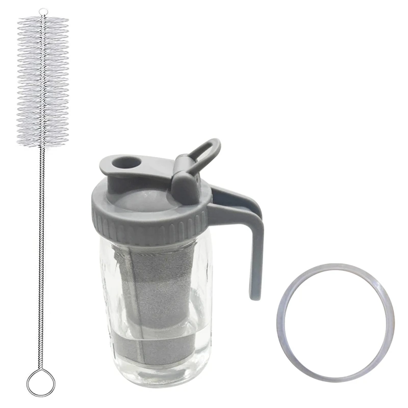 

Coffee Maker Glass Pitcher 32Oz With Pour Spout Handle Lid ,Filter For Iced Coffee, Lemonade, Ice Tea,Fruit Drinks