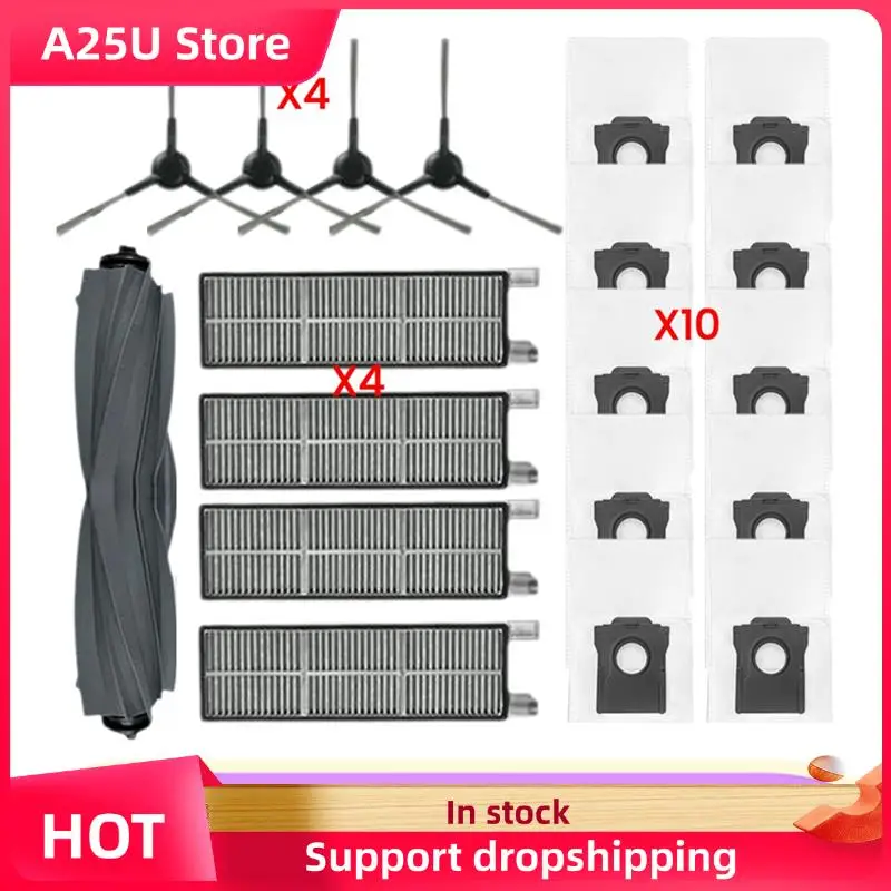 

A25U Vacuum Cleaner Parts For Dreame Mova G30/G30 Pro/G30 Ultra Main Side Brush HEPA Filter Dust Bags Efficient Cleaning