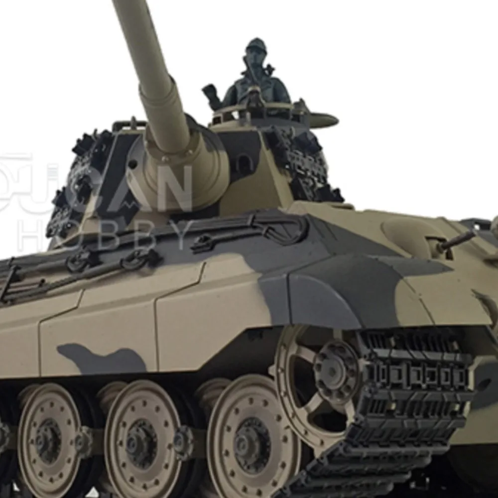 

Henglong RC Tank 1/16 7.0 King Tiger RTR 3888A FPV 360 Turret Rotation Barrel Recoil Smoke Effect BBs Airsoft TH19738-SMT7