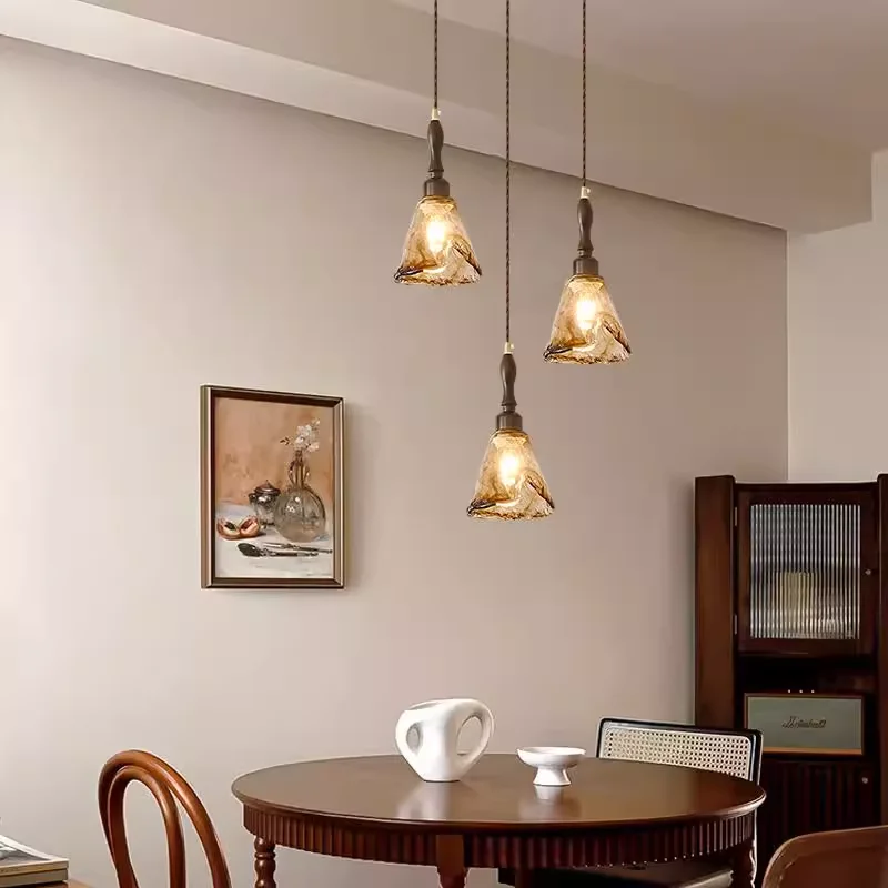 

Vintage American Glass Light Shade Chandelier LED Pendant Lighting for Staircase and Dining Room Indoor Hanging Lamps