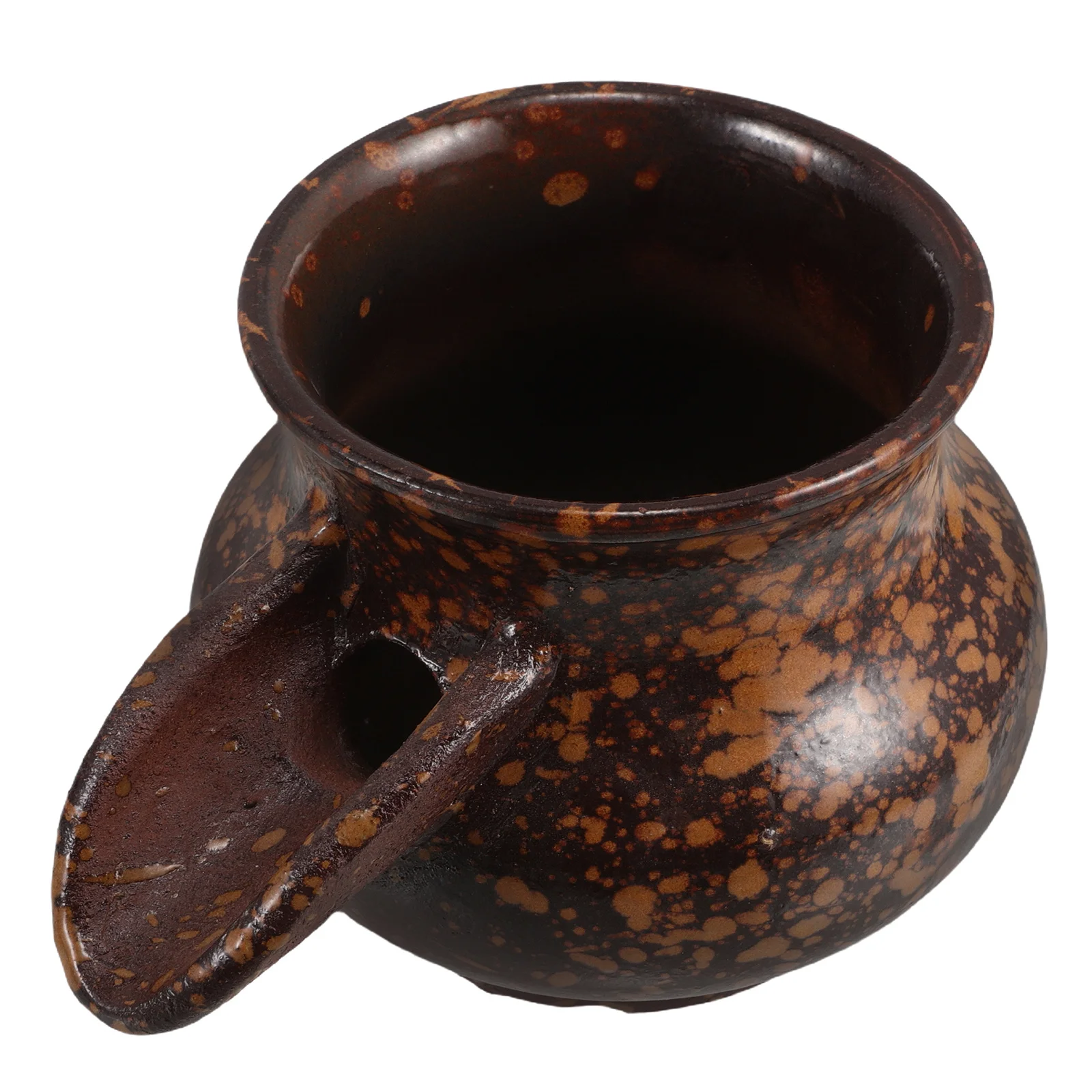 

Handmade Ceramic Jar Waterfall Fountain Outdoor Garden Water Feature Decor with Flowing Design for Patio Indoor Space