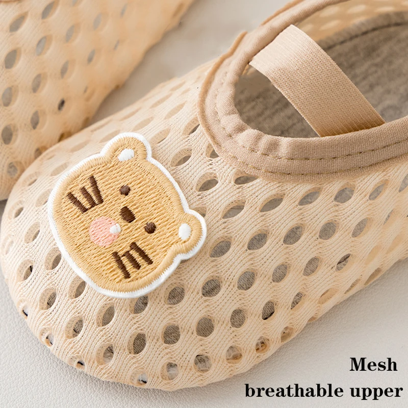 أحذية صيفية لحديثي الولادة بنمط حيوانات كرتونية شباشب أطفال بنعل ناعم مانعة للانزلاق أحذية أطفال مشاية أولى