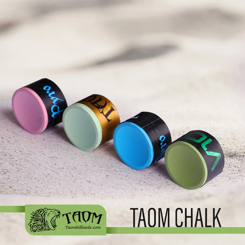 TAOM-Craie ronde pour billard professionnel, couleurs bleu, vert, rose, accessoires de billard, V10 Pyro