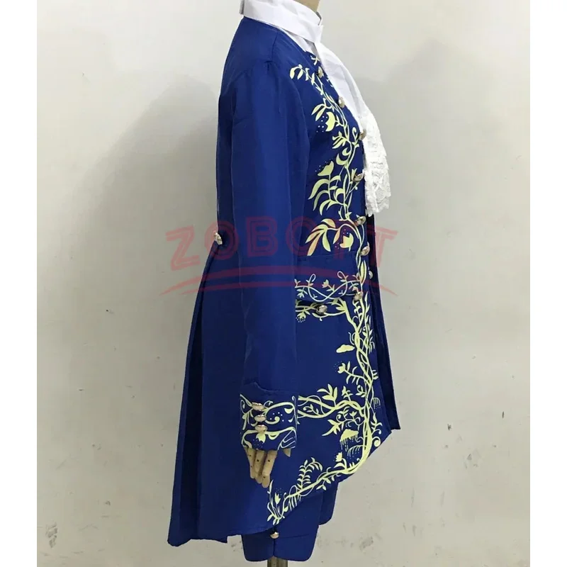 Costume della Bella e della Bestia Adulti Disney Principe Adam Costume Cosplay Maschera uniforme per uomo Abiti da festa di carnevale di Halloween