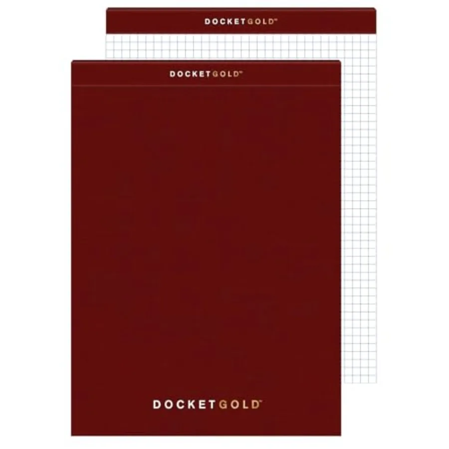 

Docket Gold Premium Weight Graph Paper 8.5" x " 4 x 4 Graph Ruled on Front and/4" Narrow Ruled on Back Reinforced Backing Burgu