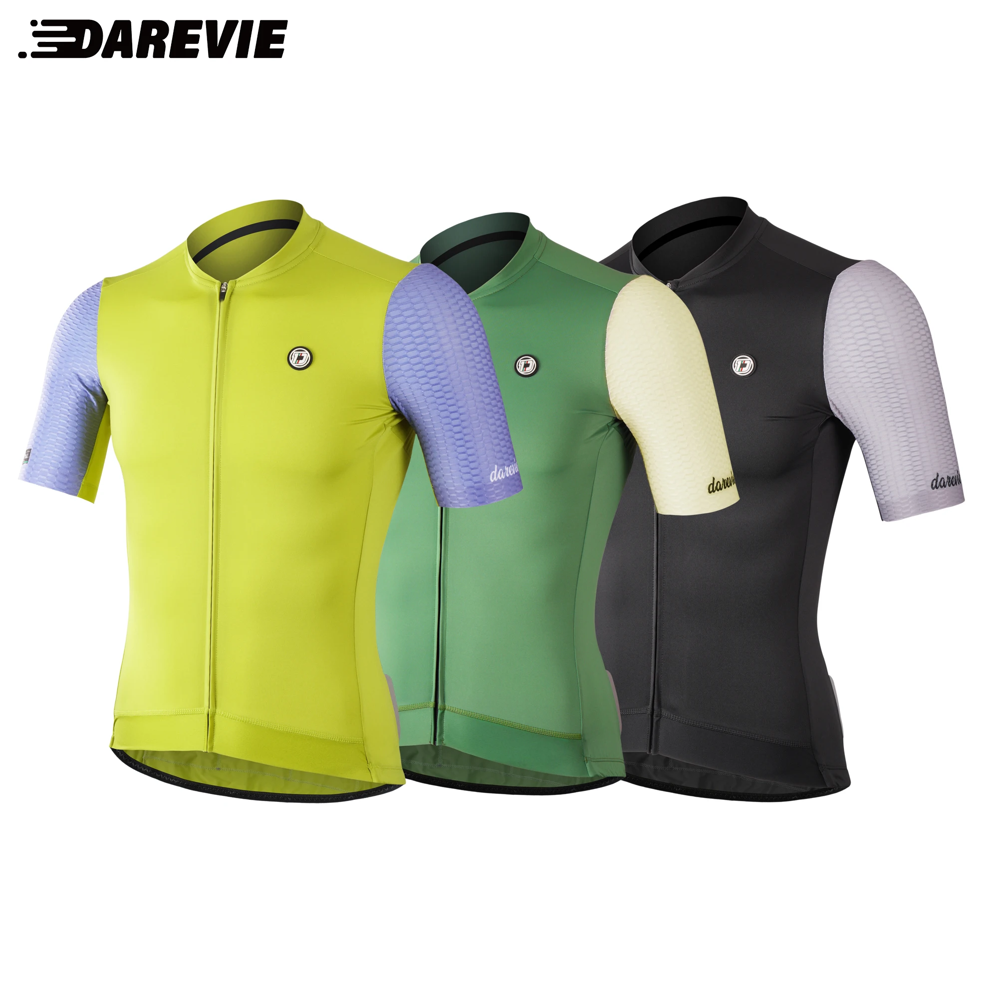 DAREVIE Italien Radtrikot Herren Weich Damen Sommer Pro Team Atmungsaktives Herren Ciclismo Trikot Schnell trocknendes, rutschfestes Radtrikot