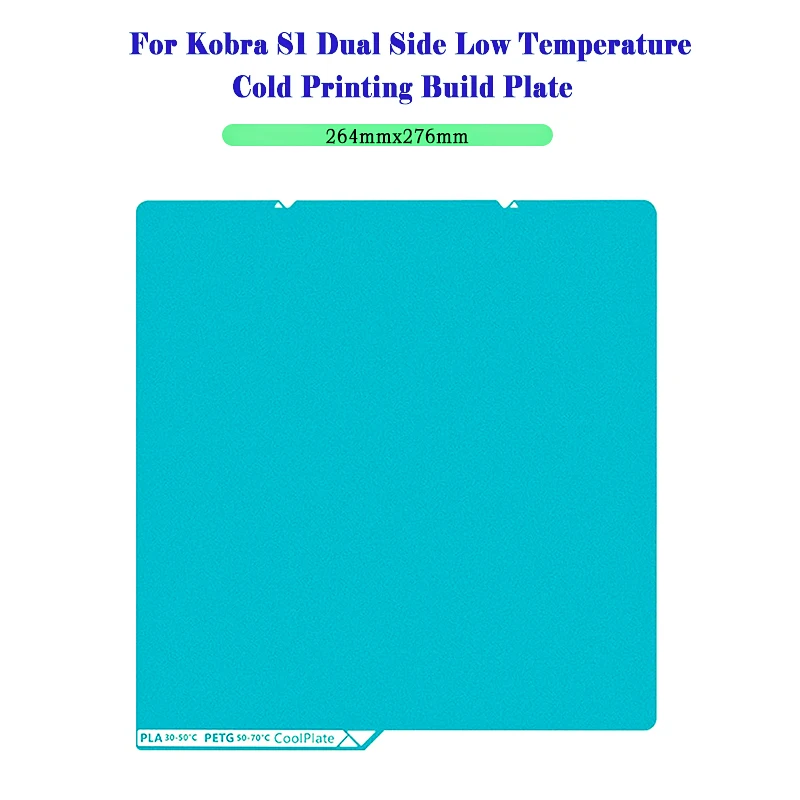 

OMG CoolPlate для печатной платформы 264x276 мм, стальная подогреваемая платформа для печати при комнатной температуре для Anycubic Kobra S1/Cobra S1 ACE Pro
