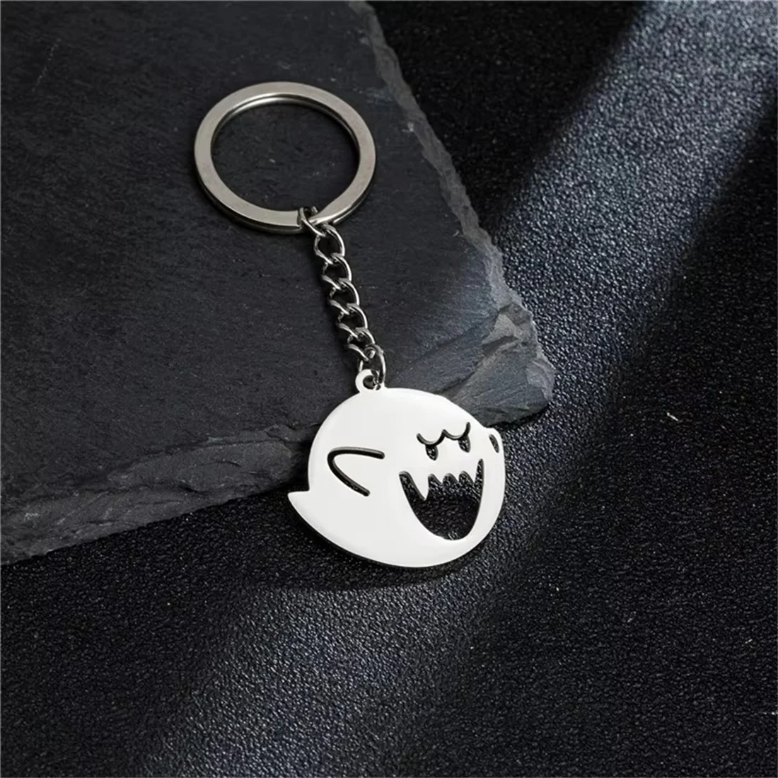 2025 Stainless steel keychain personalized cartoon pattern creative cactus universe stethoscope pattern pendant