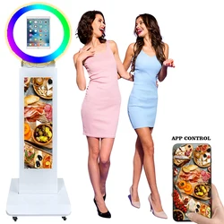 Portable Photo Booth Stand Selfie Station Machine Metal Shell iPad PhotoBooth with LCD Screen for iPad 10.2