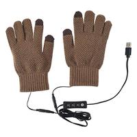 USB Electric Heated Gloves Winter Gloves Thermal Touch Screen Thermal Windproof Warm Knitted Glove Motorcycle Bicycle Gloves