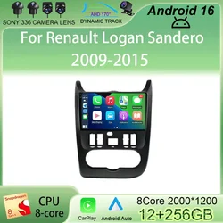 Android 16 For Renault Logan Sandero 2009-2015 For Lada Largus Lergus 2012-2020 For Dacia Duster 2010-2017 Car Radio Multimedia