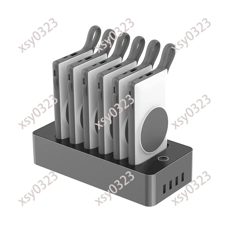 

6 Ports Shared Power Bank Charging Station Portable Mobile Power Supply Household Charger Set