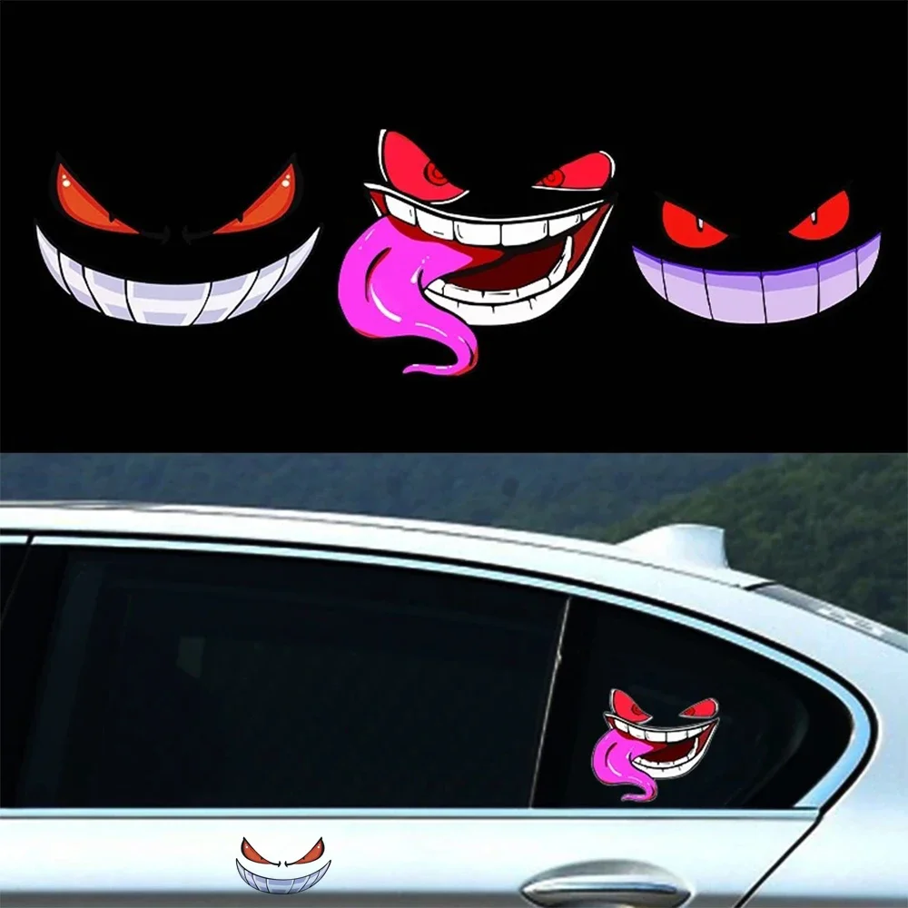 Funny Stickers, Devil Stickers, Reflective Waterproof Effects Suitable For Car, Truck, Motorcycle Fuel Tank Caps Helmets