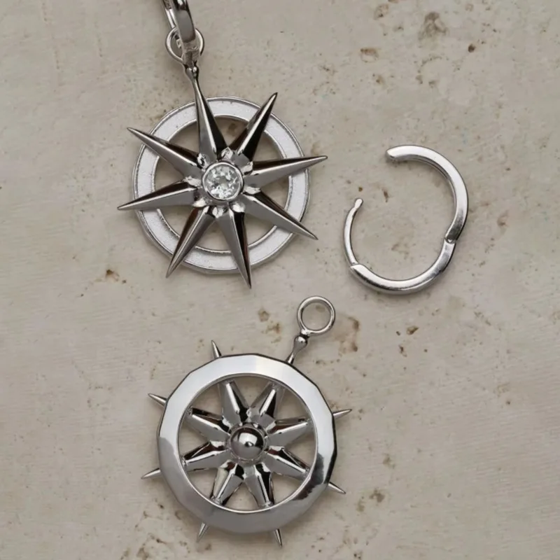 Spiel Baldur's Gate Gale Dekarios Cosplay Stern Anhänger Ohr Schleifen Titan Stahl Ohrringe Schmuck Eardrop Zubehör Weihnachten Requisiten – Detail 5