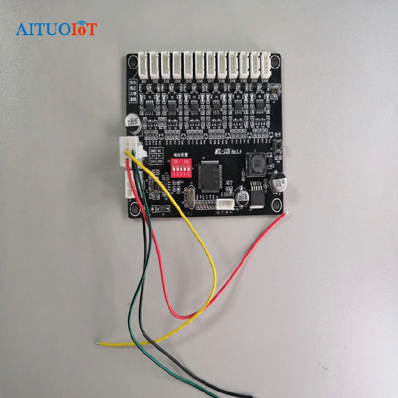 RS485 Protocol 12 Ways Access Control System Lock Control PCB Board