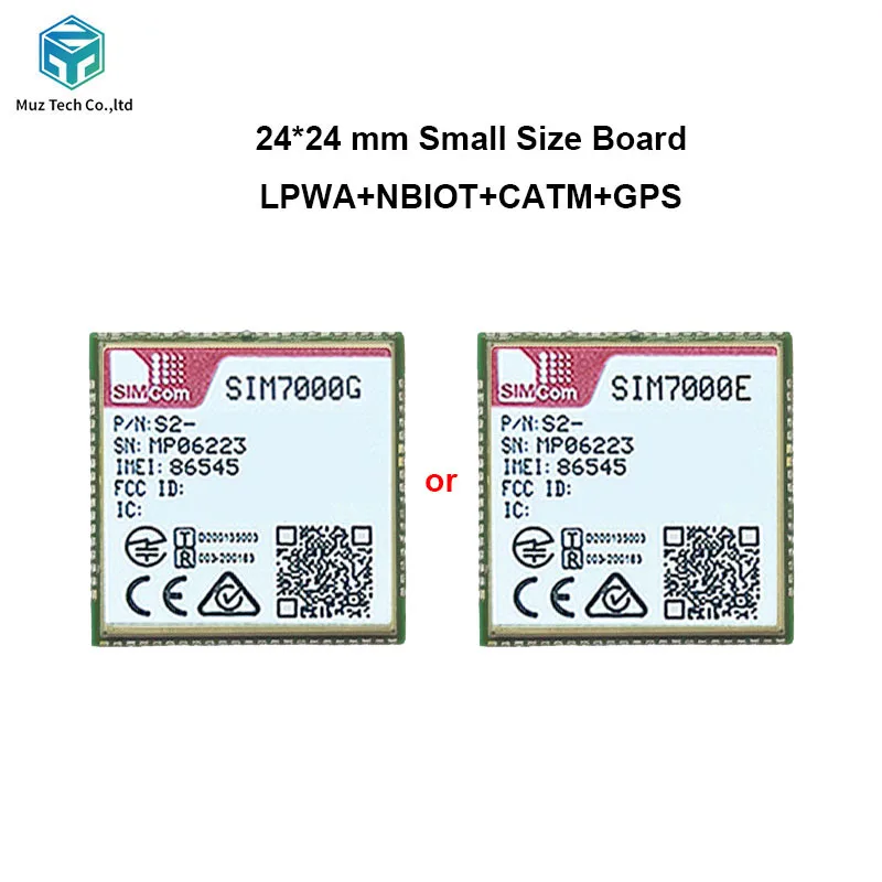 

SIMcom SIM7000E SIM7000G Development Board Mini Core Board 24*24mm LPWA Module NBIOT CATM with External GPS (Optional)