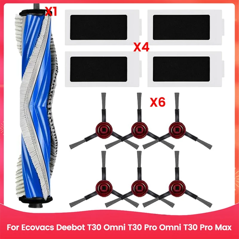 

For Ecovacs Deebot T30 Omni, Main Side Brush Hepa Filters For T30 Pro Omni, T30 Pro Max, Replacement Parts