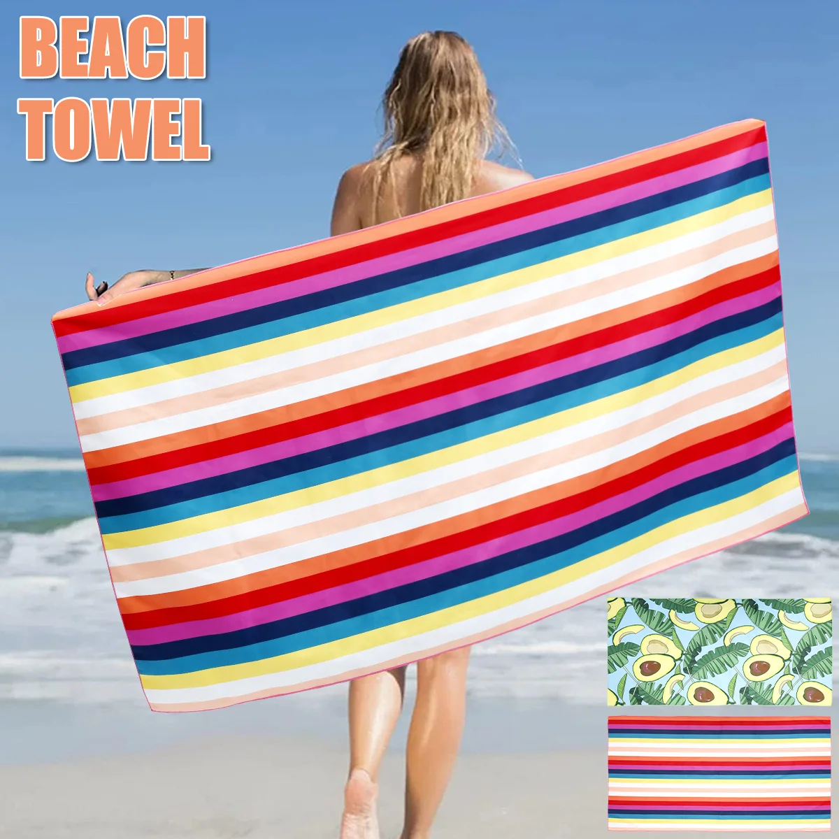 

Microfiber Beach Towel Sand Free Towel Quick-Drying Printed Beach Towel Large Camping Towel Lightweight Towel for Women Men Kids