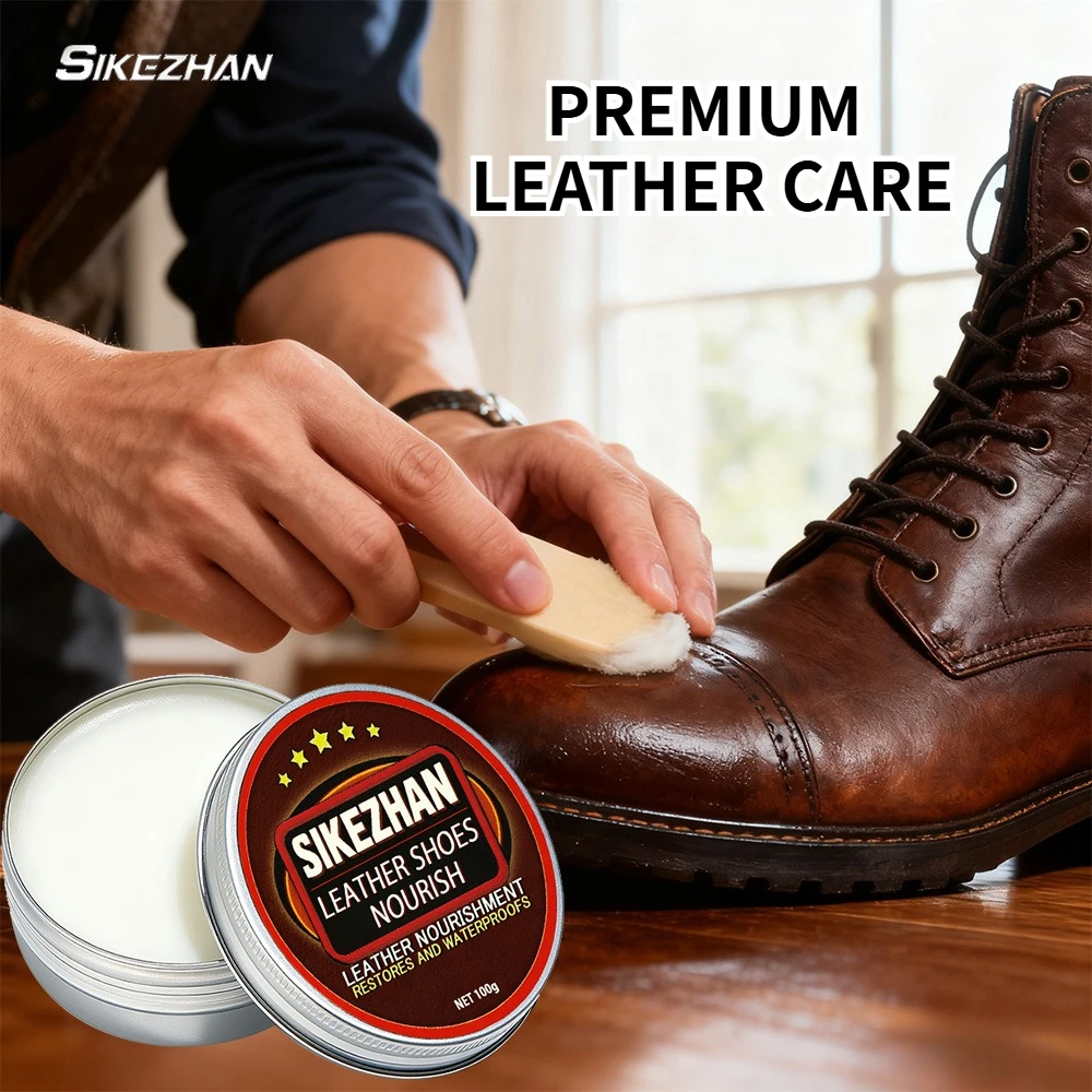 50g/100g Leather Maintenance Cream Waterproof Leather Boot Conditioner Saddle Oil Leather Polishing Care Softener Dirt Remover