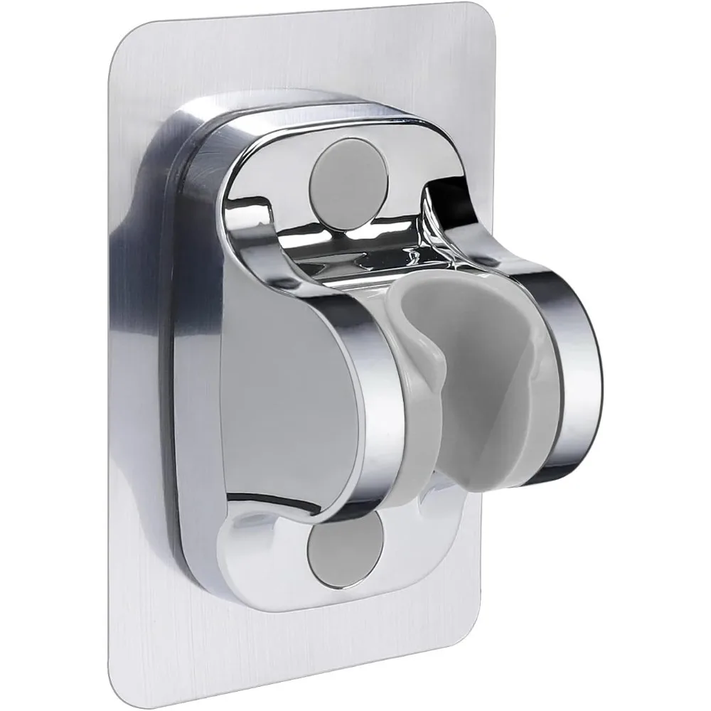 1pc Universal Shower Head Bracket Wall Mounted Flushless Home Self Adhesive Bathroom Adjustable Shower Bracket Accessories