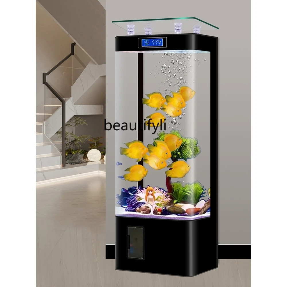 Intelligent Hot Bending Integrated Glass Fish Globe Living Room Upper Filter Vertical Water