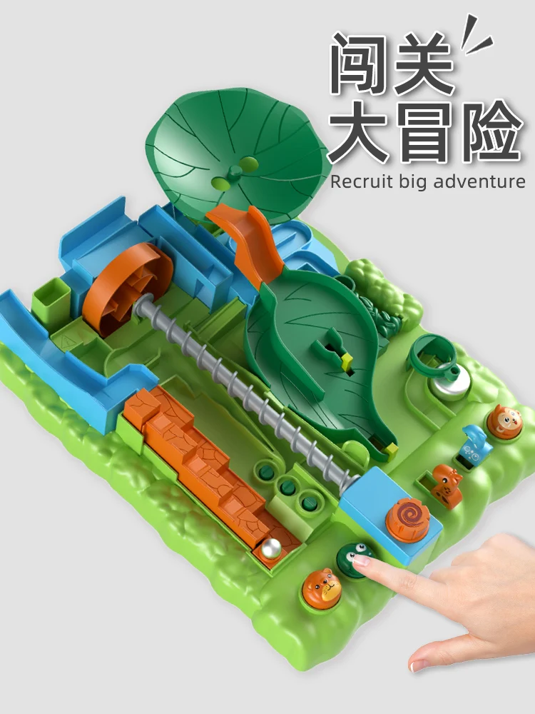 

Jungle adventure, rolling ball track, maze, children's focus, intelligence training, tabletop game toys