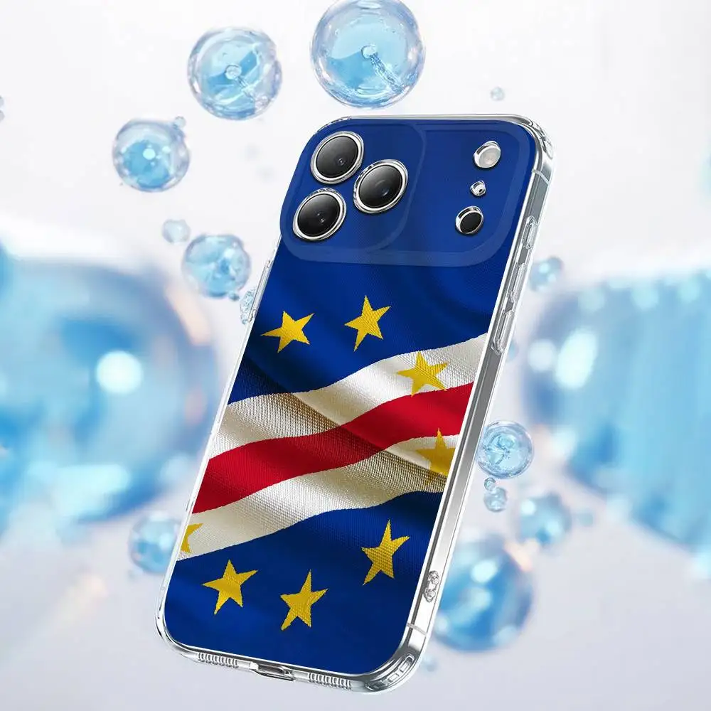 Africa Cape Verde Passport Flag Phone Case For iPhone 12,16,11,14,13,17,15 Plus,Pro,Max,Plus,E,Air,Mini Transparent Cover #3