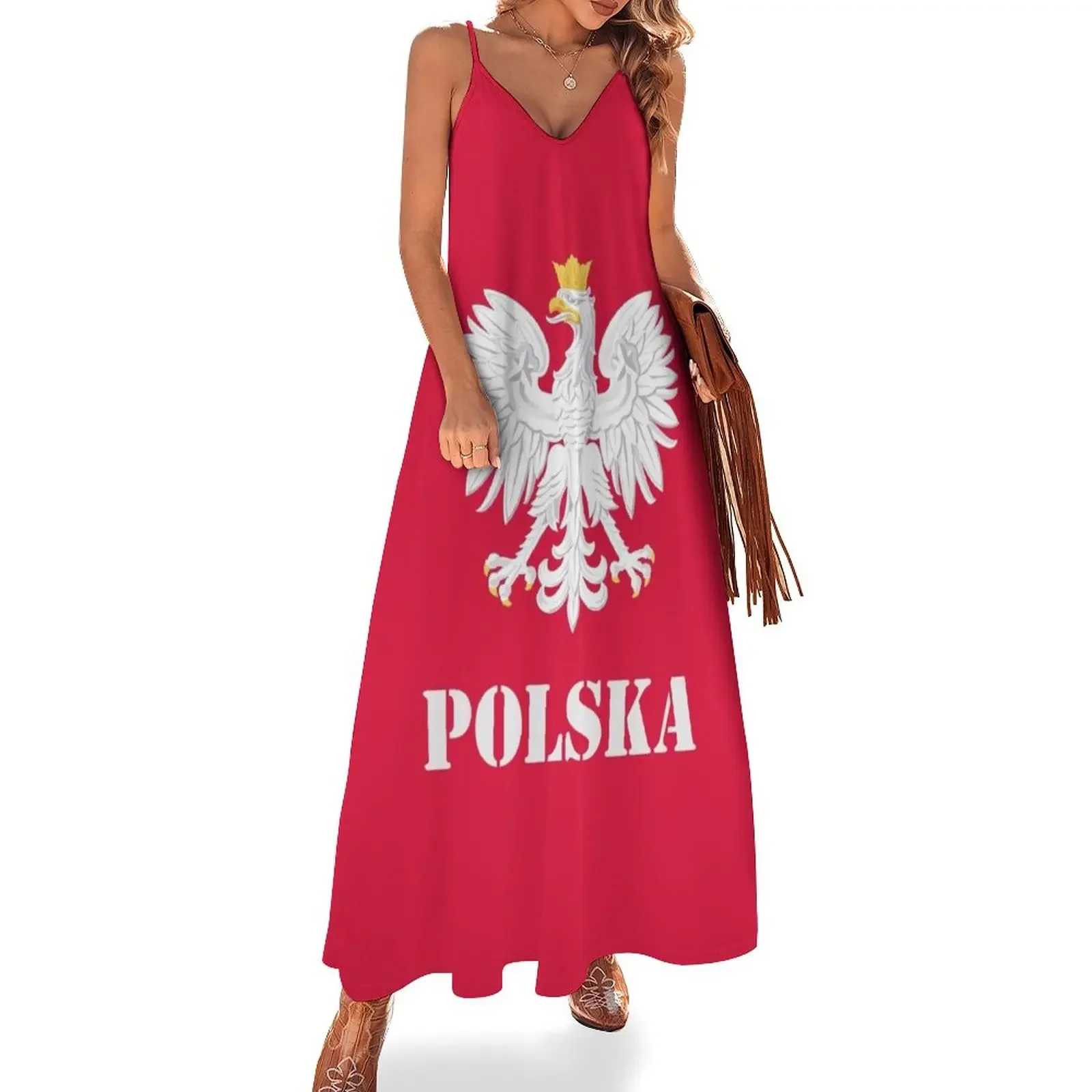 

Poland Polish Flag - Polish Eagle Sleeveless Dress Evening gown cocktail dresses long dress women long dresses for women