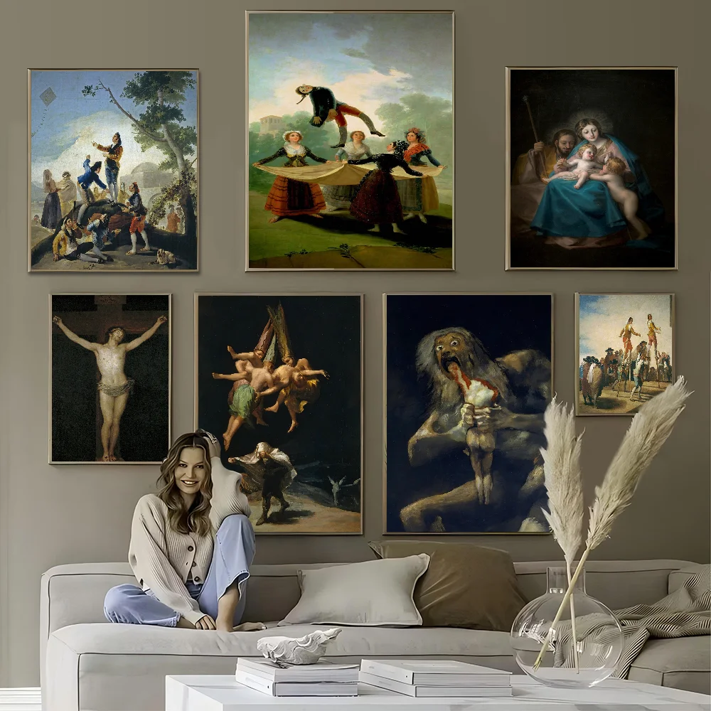 

Francisco Goya Art Anime Posters Sticky HD Quality Wall Art Retro Posters For Home Kawaii Room Decor