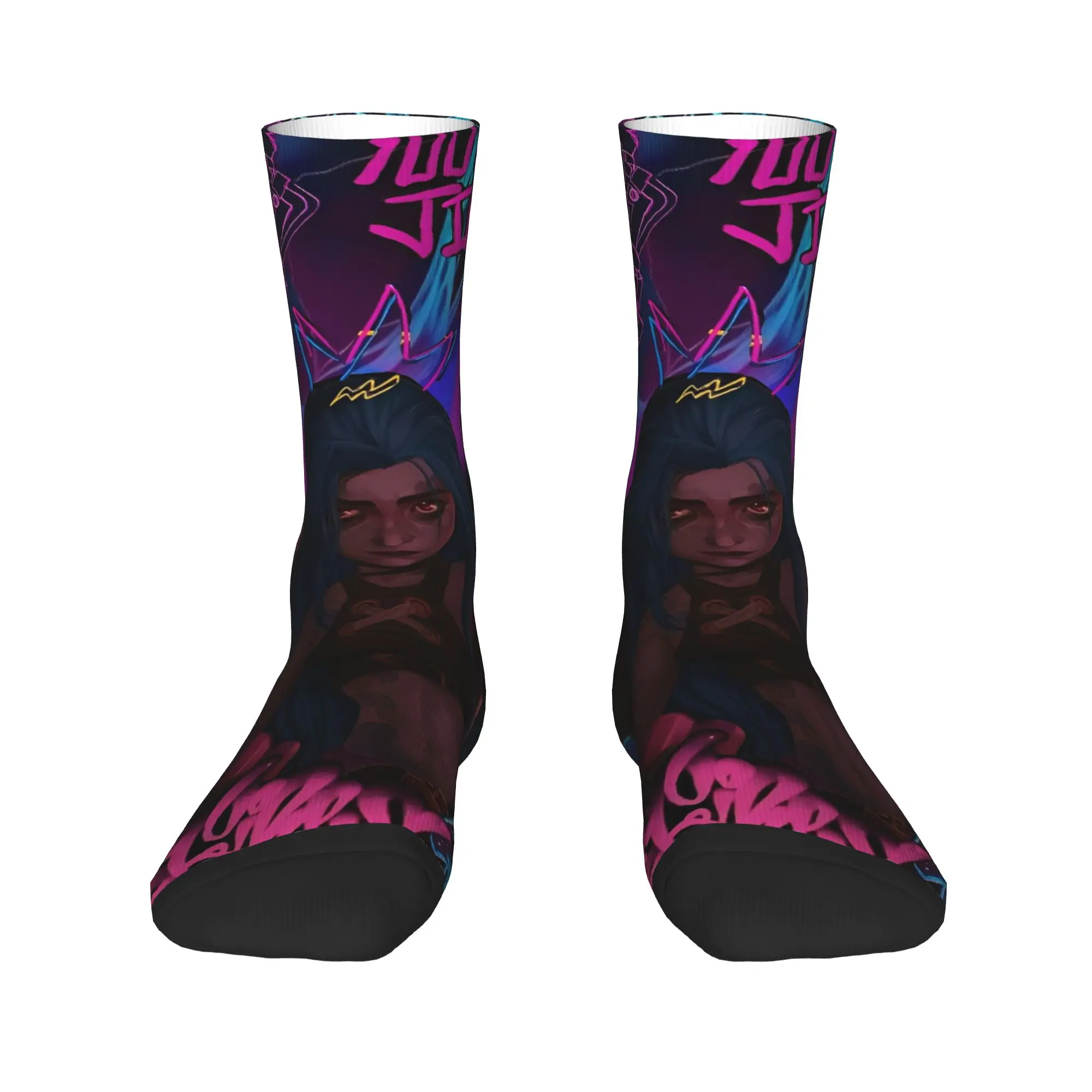 Jinx Monkey  Arcane (9) Stockings  Graphic Funny Socks Autumn Anti Slip Socks Couple Outdoor Sports Quality Socks