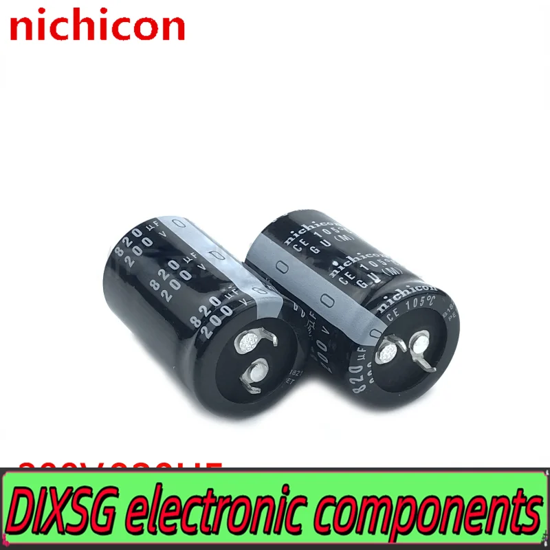 DIXSG （1pcs）200v 820uf aluminum Electrolytic capacitor 250V 820UF 200V nichicon 22X40/50 25X30/35/40/45/50 35X30mm