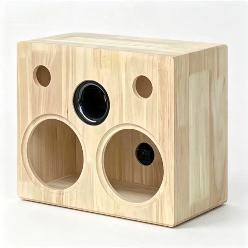 Empty Wooden Speaker Enclosure 2‑Way Labyrinth Cabinet Fit 6.5‑Inch for Car‑Audio Home‑Audio DIY Modification Stereo Housing