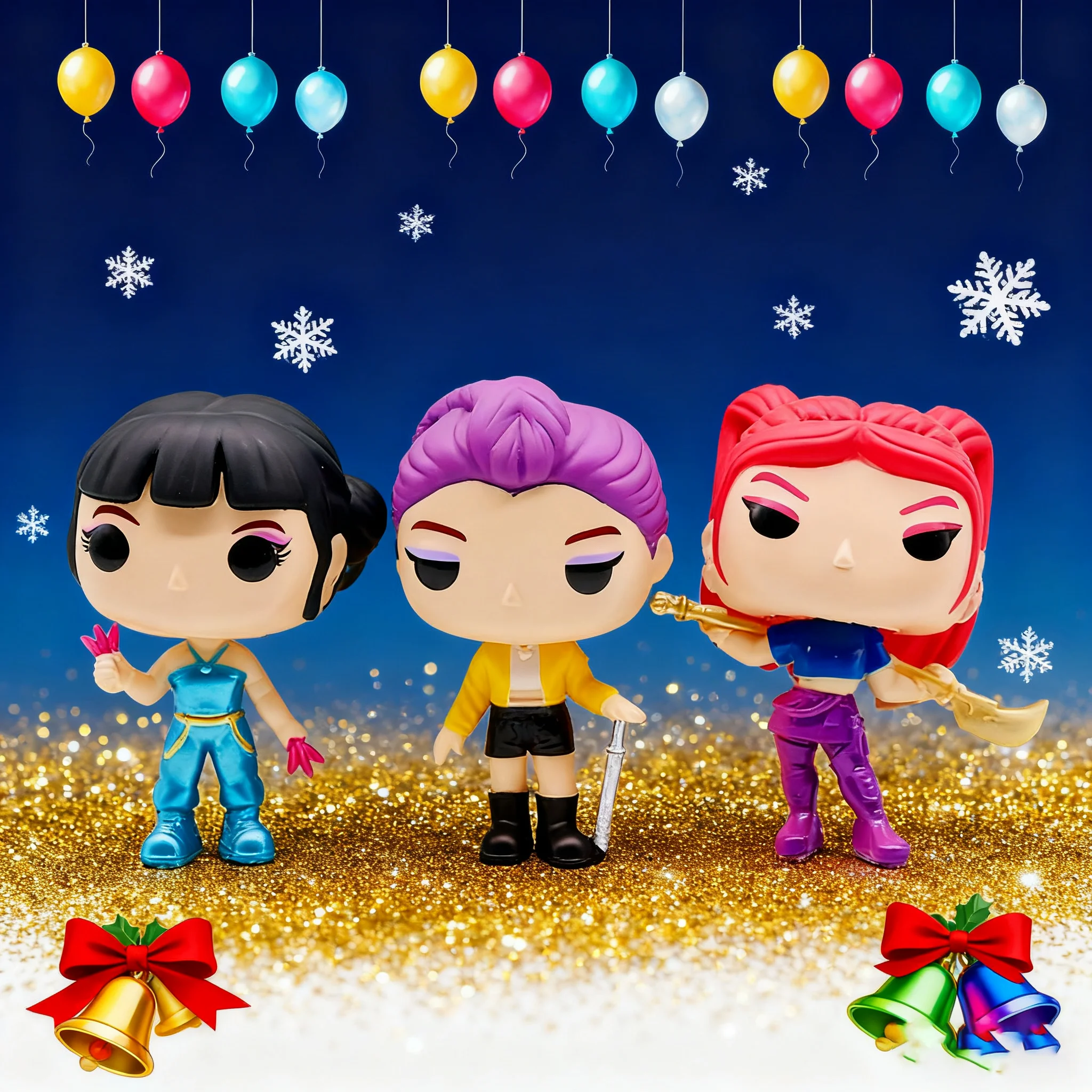 10pcs/set Cute Witch Hunting Group KPOP Figurine Series Protagonist Group Magpie Model Anime Game Doll Model Home Decoration