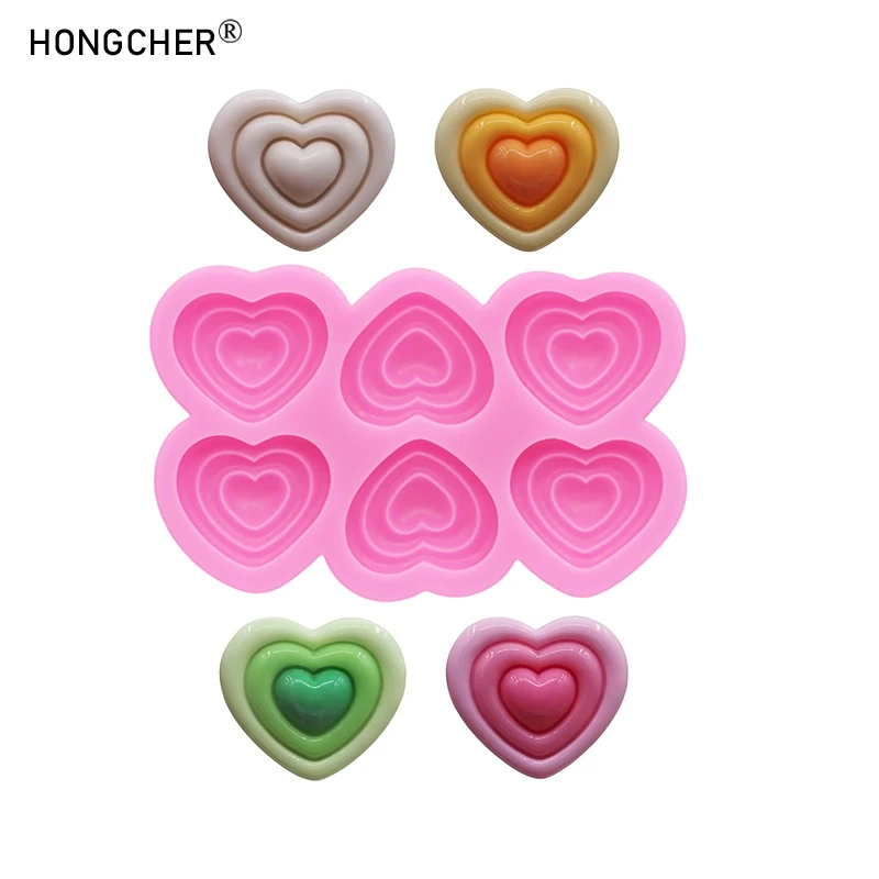 Liebe Form Haars pange Haarring DIY Harz Schmuck Zubehör Tropf form Kuchen Schokolade Dessert Dekoration Silikon form