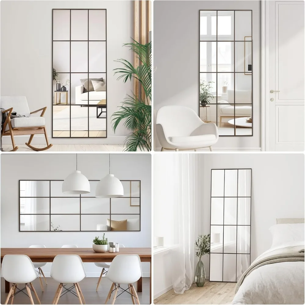 Specchio artistico da parete a figura intera in bronzo, specchio da appendere pendente pendente da pavimento decorativo in stile fattoria 65x24