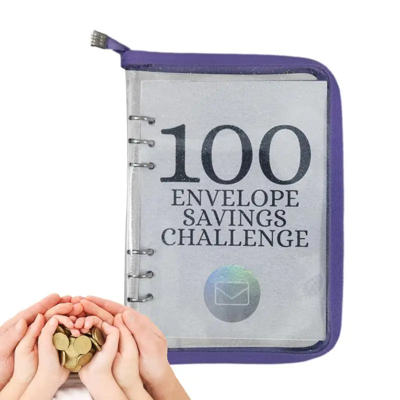 

100 Day Challenge Money Saving Binder Budget Binder Challenges With Cash Envelopes Saving Money Organizer For Budgeting Planner