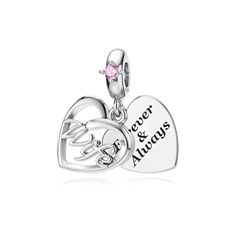 2024 New I Love Your Mother, sisters, Father, Family Charm Pendant, Fitted Original 925 Sterling Silver Bracelet DIY Accessories image 3