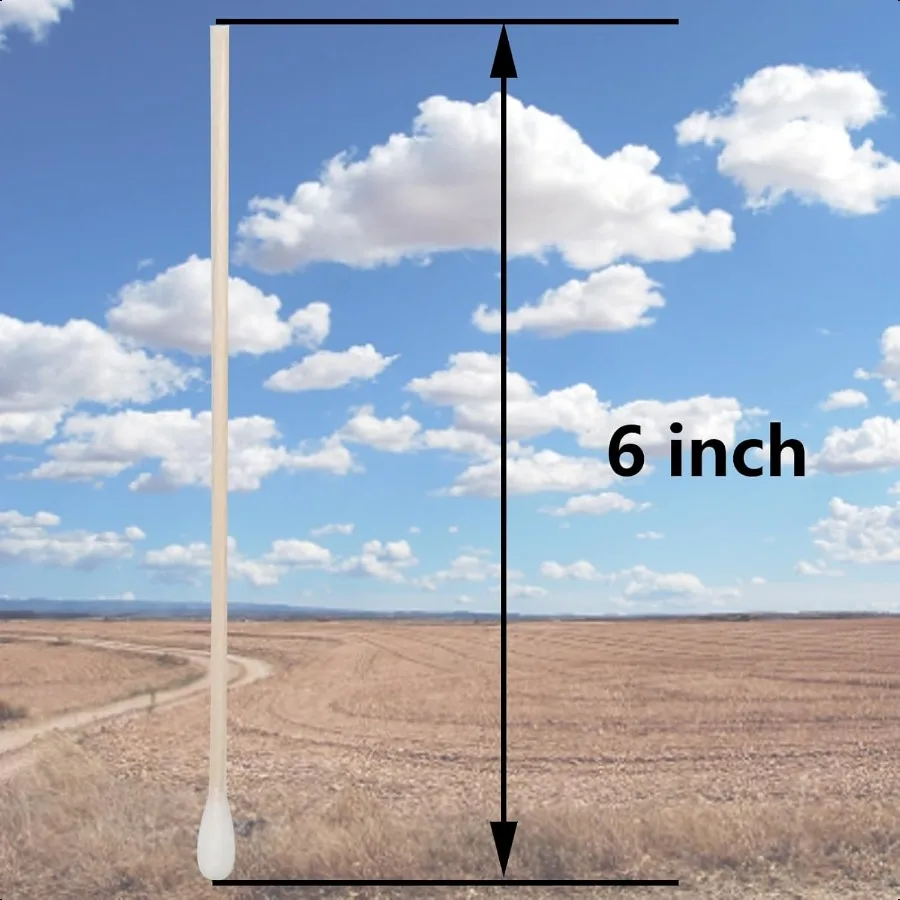 مسحات قطنية طويلة 6 بوصة 500 قطعة مسحات قطنية مسحات قطنية طويلة بمقبض خشبي رائعة لتنظيف المسدسات والعناية بالحيوانات الأليفة والمكياج