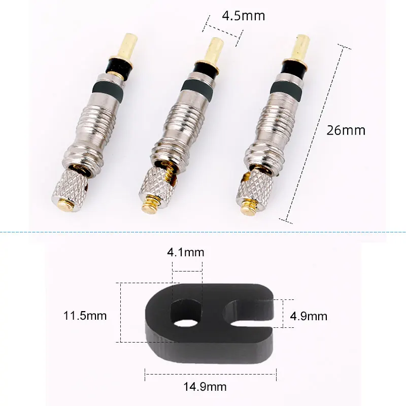 Deemount-Brass Presta Valve Core, CNC-Machined Válvula Francesa, Peças de Serviço Tubos FV, Ferramenta Opcional, MTB Road Bike, 2pcs, 6 pcs, 12pcs