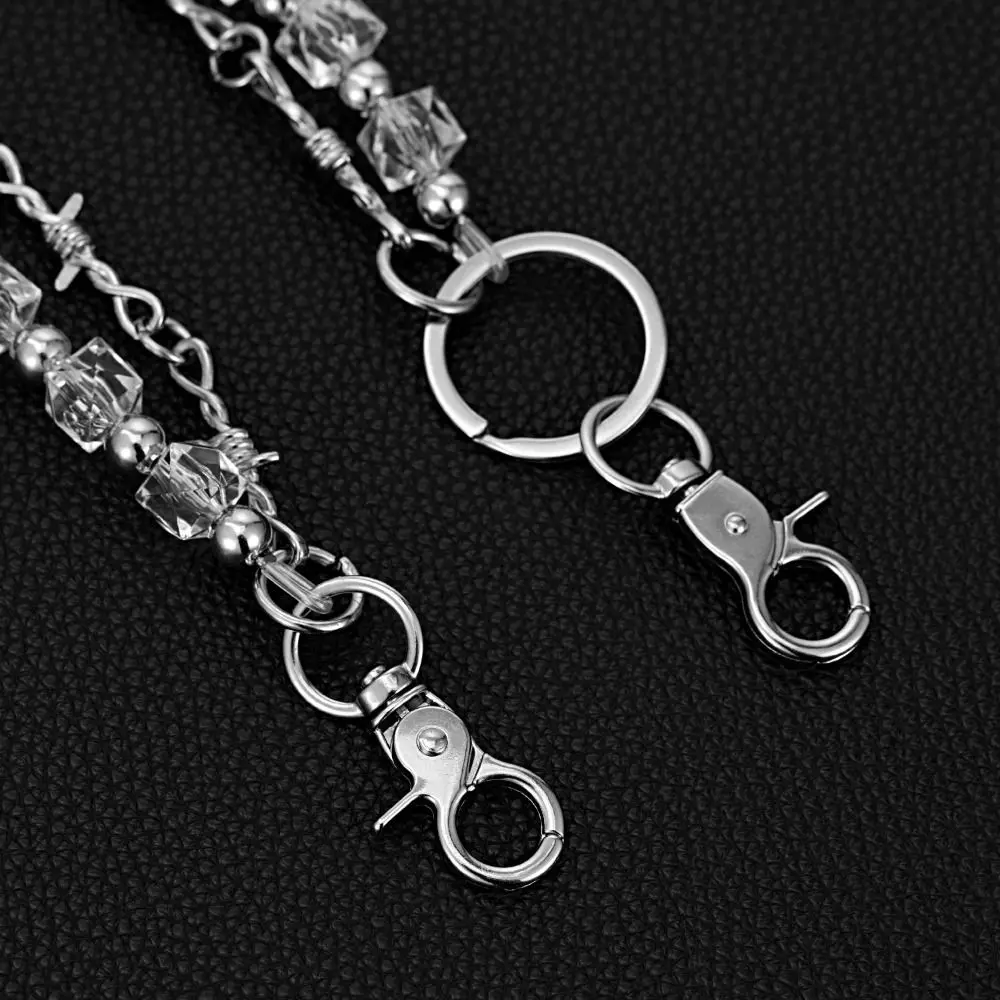 موضة السراويل المعدنية محفظة سلسلة الهيب هوب Y2K بنطلون سلسلة الشرير Harajuku متعدد الطبقات سلسلة المفاتيح للنساء رجل