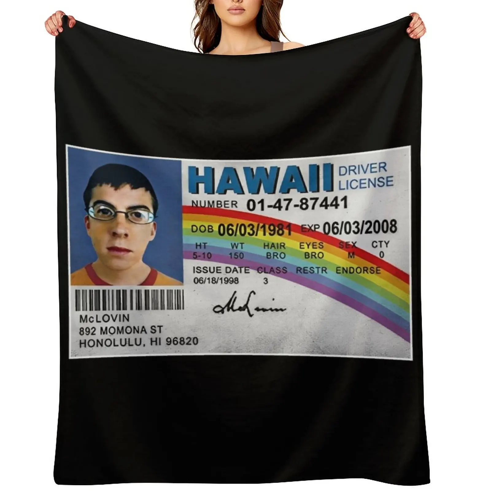 

McLovin Throw Blanket Quilt valentine gift ideas Cute Blankets