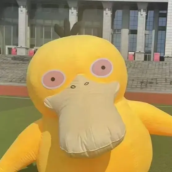 

Inflatable Yellow Duck Mascot Cute Character Adult Cute New Duck Mascot Costume Fancy Dress Halloween Costumes