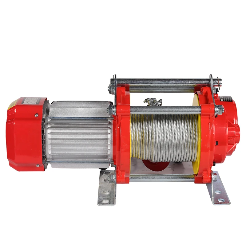 

Aluminium case Electric Hoist for Sale 0.5ton Electric Winch Wire Rope 100M 500KG-2500KG Electric Hoist