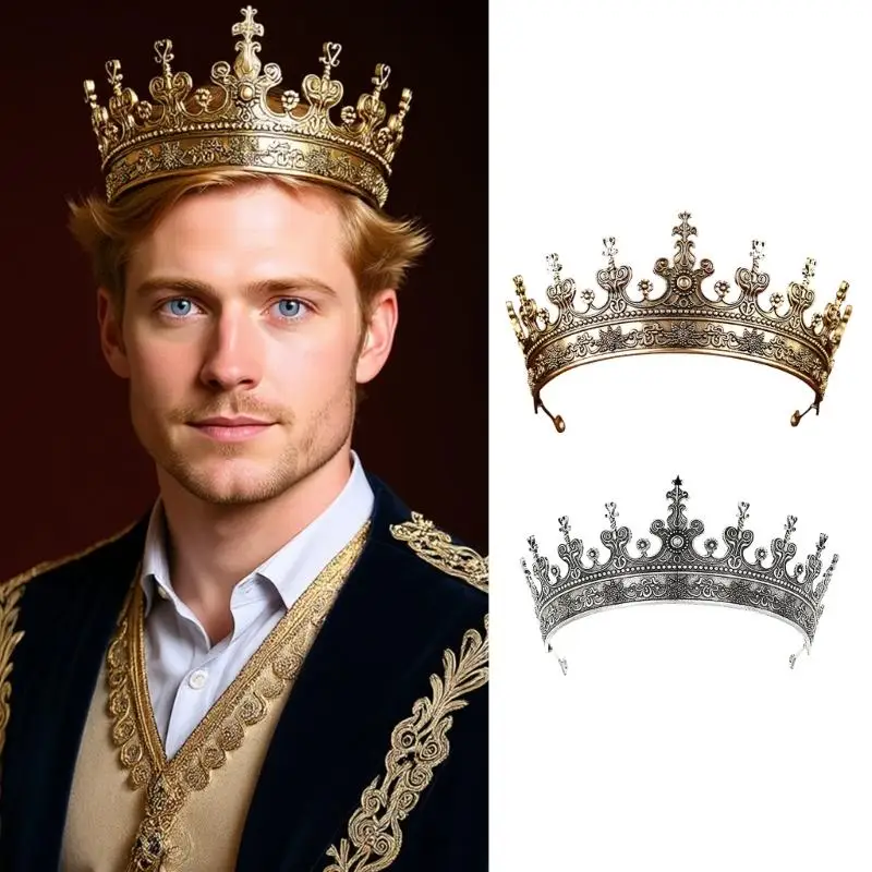 

39BB Премиальный металлический аксессуар для волос King Crowns, идеально подходящий для официального мероприятия