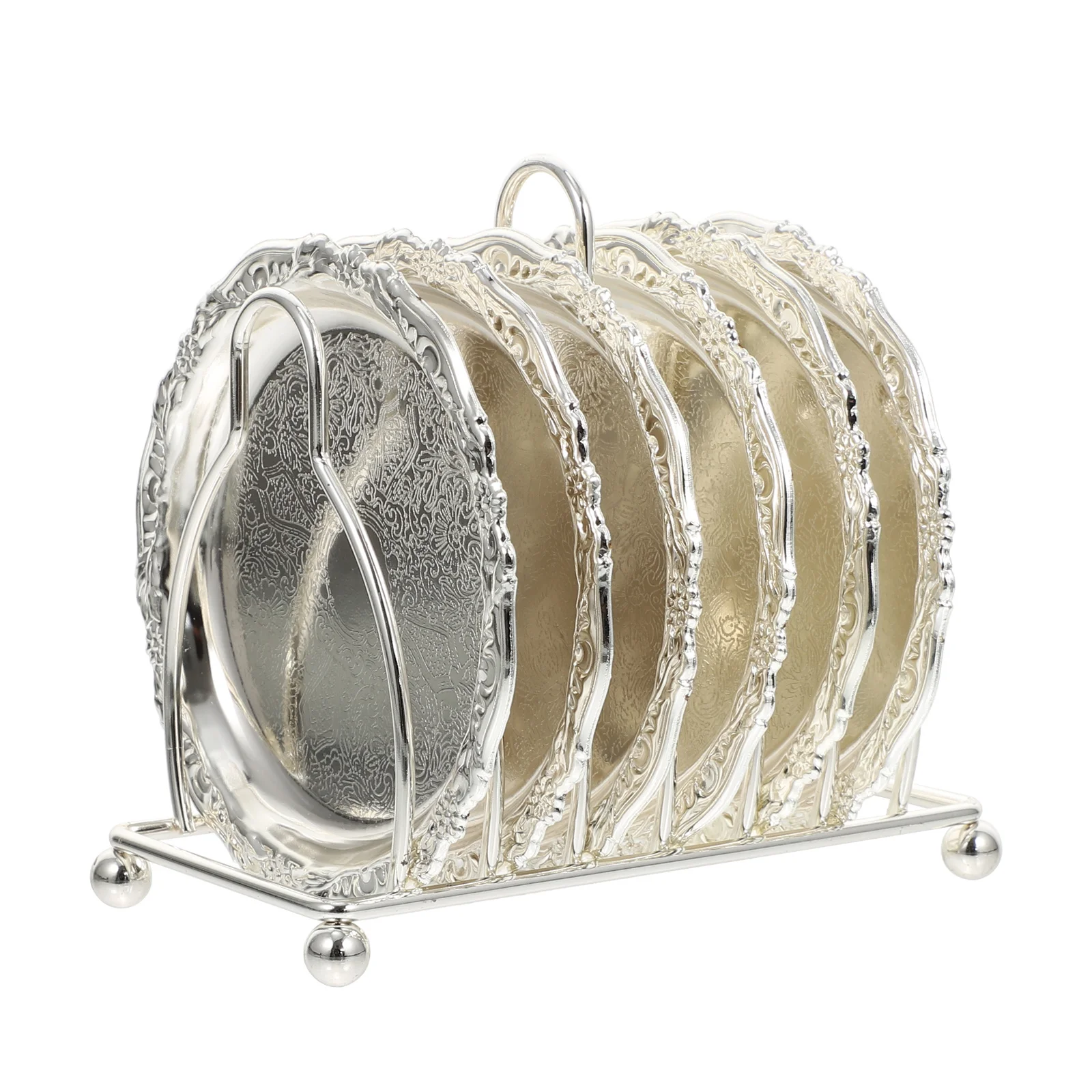 

1set Coaster Carved Leaf Shape Heat Insulated Cup Mat For Kitchen Kitchen Cup Mat Table Protection Drink Pad