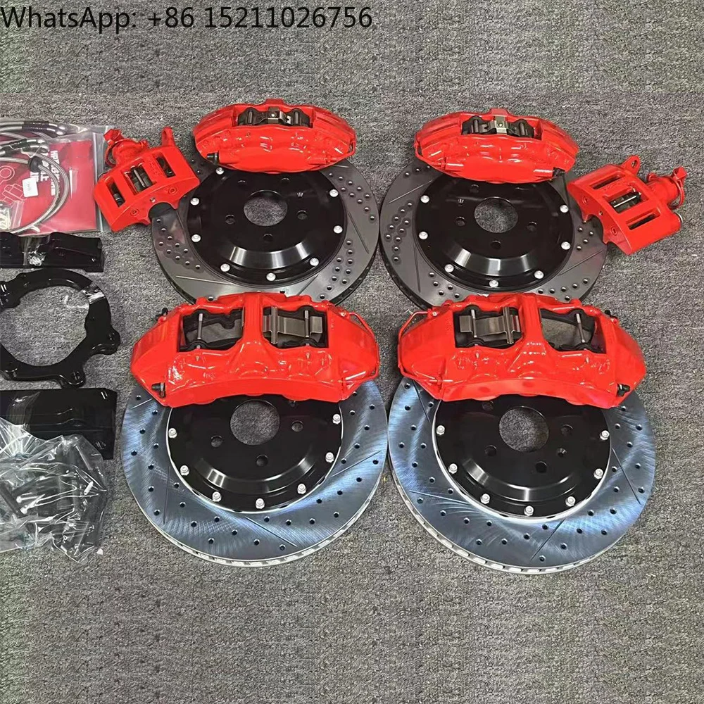 4 6 8 وعاء الفرجار مجموعة غطاء ترقية أنظمة الفرامل السيارات الكبيرة الفرامل الدوارات أقراص عدة لأودي S6 C7 S8 A6 C8 Rs7 S4 B85