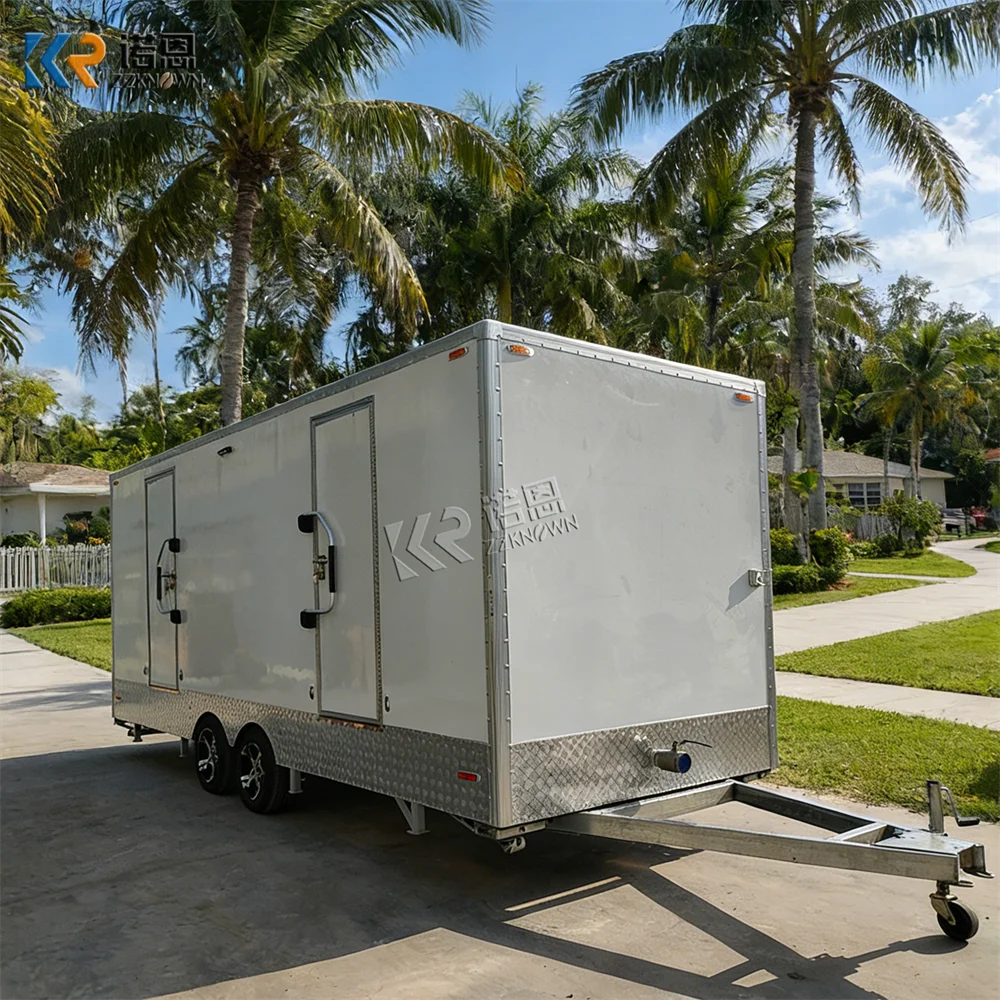 VIP Mobile Bathroom Wedding Ceremony Commercial Toilet Trailer Portable Restroom Cabin Luxury Toilet Trailer for private events