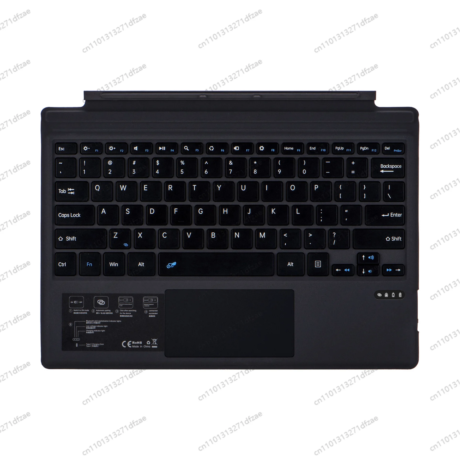 

Suitable for Microsoft SurfacePro3/4/5/6/7 Magnetic Separation Lightweight Wireless Bluetooth Keyboard Touch Backlight